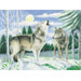 Watercolor Pencil By Numbers Advanced Large Wolves Watercolor Pencil