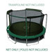 15 Ft. (Frame Size) Trampoline Net for 3 Arch Enclosure with Sleeves (Fits Bounce Pro/Sports Power) (Net Only)