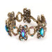 Marquis Iridescent Glass 1960s Bracelet