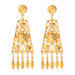 Bohemian Gold Filigree Drop Earrings