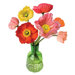 Flat Flowers Window Stickers Originals in Poppy