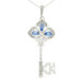 Sterling Silver Tanzanite and Diamond Key