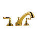 Double Handle Deck Mount Roman Tub Faucet with Lever Handle
