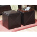 Milano Storage Cube in Chocolate with Walnut Accents