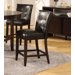 Bossa Counter Height Parsons Stool in Black Leatherette Seat (Set of 2)