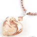 Amore Sterling Silver Heart Cut Bead Necklace