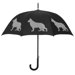 Dog Park German Shepherd Silhouette Walking Stick Umbrella