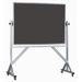 Reversible Free Standing Chalk Board with Clear Satin Anodized Aluminum Frame in Green/Slate