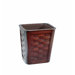 Woven Mahogany Waste Basket