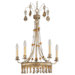 Bon Vivant 5 Light Chandelier in Grey, Silver and Gold