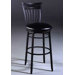Black Cottage Swivel Counter Stool