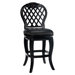 Braxton 30" Black Leather Swivel Bar Stool
