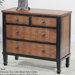 Wexford Four Drawer Plaid Chest in Distressed Black and Fruitwood