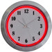 Chrome Red Neon Clock