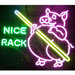 Pig Pool Nice Rack Neon Sign