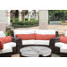 Saint Tropez Wicker Curved Loveseat