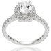 Sterling Silver Round Round Cut Cubic Zirconia Engagement Ring