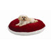 Quiet Time e'Sensuals Synthetic Sheepskin and Poly-Cotton Encased Extra Stuffed Polyfiber Pillow Round Dog Bed