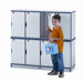 Four Sections Stacking Lockable Lockers