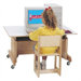 42" W White Computer Table