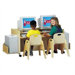 ThriftyKYDZ Double Computer Desk with Locking Casters