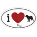 I Heart Pug Car Magnet