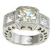 .925 Sterling Silver Princess Cut Cubic Zirconia Engagement Ring