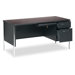 Mentor Series Single Pedestal Computer Desk with Soft Radius Edge Corner
