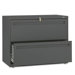 700 Series Two-Drawer Lateral File, 36w x 19-1/4d, Charcoal