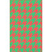 Hound's Tooth Red/Green Rug