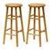 Basics Natural Finish 30" Barstool (Set of 2)