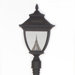 Pagoda Single Solar Post Lantern in Black