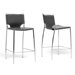 Baxton Studio Montclare Bonded Leather Modern Counter Stool (Set of 2)