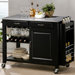 Baxton Studio Phoenix Modern Kitchen Island with Granite Top