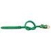 Fashion Tubular Leather Dog Collar in Green