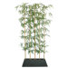 8' Silk Bamboo Tree Screen with Contemporary Wood Planter