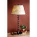 Ripple Table Lamp with Chrysanthemum Shade in Lava Bronze