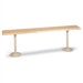 Hardwood Locker Room Bench with Standard Steel Pedestals