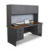 Pronto 72" Double File Computer Desk Credenza with Flipper Door Cabinet