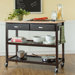 Solid Wood Top Kitchen Island Cart