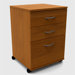 3 Drawer Mobile File in Cappuccino