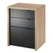 Infini-T Three Drawer File Cabinet in Biscotti and Espresso