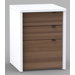 Liber-T Three Drawer File Cabinet in White/Walnut