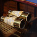 Binocular with Mother of Pearl Overlay in Wood Box