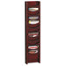 Display Rack, 12 Pockets, 11"x3-3/4"x48", Mahogany