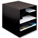 Stationery Organizer, 1-3/8" Between Shelves, 9"x11"x9-5/8", Black