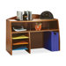 Space Saver Desk,w/3 Adjustable Shelves,30"x12"x21-1/4",MOK