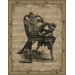 Garden Chair (Antique Linen) Wall Art in Dark and Light Brown