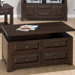 Mobile Coffee Table with Lift-Top Double Header