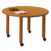 Contemporary Series Round Gathering Table (4 Post Base with Casters)